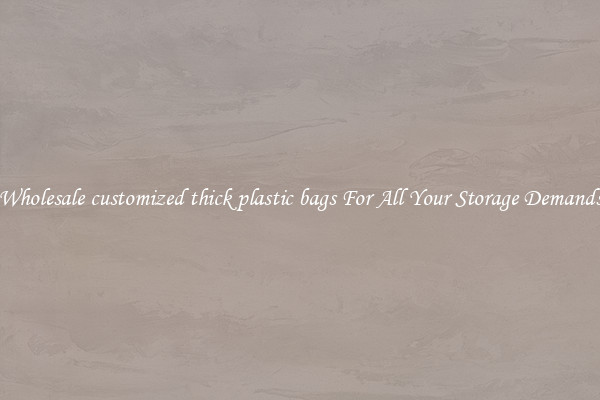 Wholesale customized thick plastic bags For All Your Storage Demands