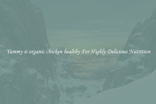 Yummy is organic chicken healthy For Highly Delicious Nutrition