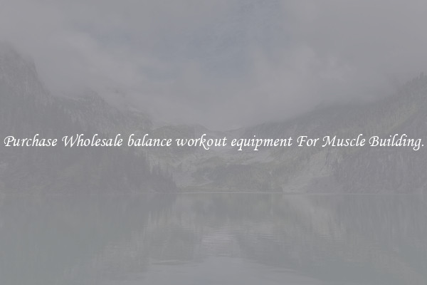 Purchase Wholesale balance workout equipment For Muscle Building.