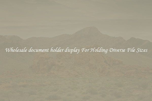 Wholesale document holder display For Holding Diverse File Sizes