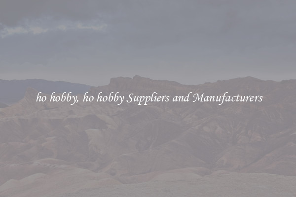 ho hobby, ho hobby Suppliers and Manufacturers