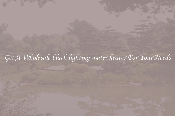 Get A Wholesale black lighting water heater For Your Needs