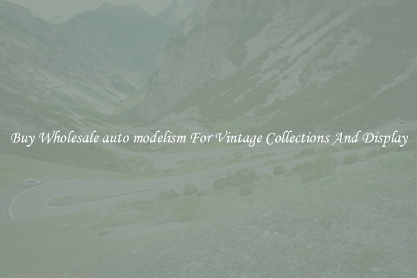 Buy Wholesale auto modelism For Vintage Collections And Display