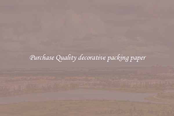 Purchase Quality decorative packing paper